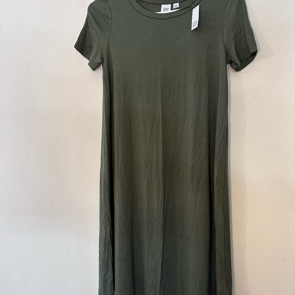 GAP Olive Green T-Shirt Dress
